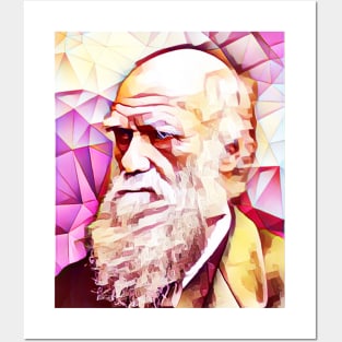 Charles Darwin Pink Portrait | Charles Darwin Artwork 13 Posters and Art